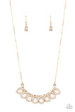 "Timeless Trimmings" Gold Metal & White Rhinestone Swirling Necklace Set