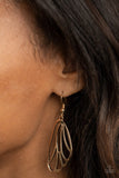 "Turn In To A Butterfly" Gold Metal Butterfly Wing Shaped Earrings