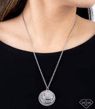 "Always Looking Up" Multi Silver Disc's Iridescent Rhinestone Exclusive Necklace Set