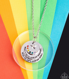 "Always Looking Up" Multi Silver Disc's Iridescent Rhinestone Exclusive Necklace Set