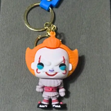 SPOOKY PENNYWISE THE CLOWN "IT" MOVIE CHARACTER KEYCHAINS With Strap