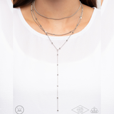 "Think Like A minimalist" Silver Metal Multi Layer Choker Chain Necklace Set