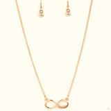 "Forever Your Mom" Copper Chain & "MOTHER" Eternity Symbol Necklace Set