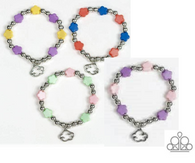 " STARLET SHIMMER " KIDS Cloud/Flower Bracelets Multi Colors Set of 5