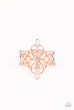 Paparazzi " Walk the Vine " Rose Gold Open Filigree Vine Elastic Back Ring