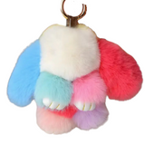 FLUFFY & UNBELIEVABLY SOFT LONG EARED BUNNY RABBIT KEYCHAINS