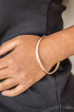 Paparazzi " Awesomely Asymmetrical " New Copper Penny Curvy Edgy Bangle Bracelet