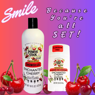 Power Stick Sets - ENCHANTED CHERRY Scented Shower Gel & Deodorant - *Limited Edition