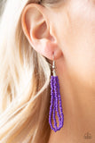 Paparazzi " Right as Rainforest " Purple Colored Double Wrapped Seed Bead Necklace Set