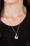" Serene Spring Showers " Silver Metal Dainty Pink Floral Necklace Set