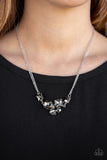 "Constellation Collection" Silver Metal Gray Rhinestone & Hematite Necklace Set