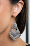 " Music to my Ears " Silver Metal Tribal Inspired Dangle Earrings