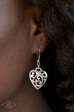 "Filigree Your Heart With Love" Silver Metal Filigreed Heart Necklace Set