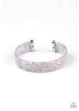 "It's Getting Haute in Here" Silver & Pink Tortoise Shell Acrylic Cuff Bracelet