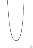 Paparazzi " Mixed Mayhem " Men's Black & Gold Slim Box Chain Link Necklace