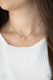 "Humble Heart" Rose Gold Metal Solitaire Heart Choker Necklace Set