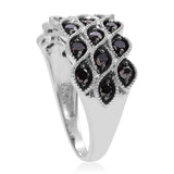 Sterling Silver 1Ct. BLACK DIAMOND Ring (Size 6.25 Only)