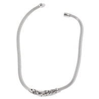 Stainless Steel Mesh Necklace/Chain with Slider Accent and Magnetic Closure (20 in)