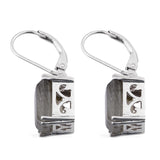 Platinum over Sterling Silver Madagascar Labradorite Lever Back Earrings