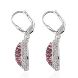 Sterling Silver Mahenge Rose Spinel & White Topaz Lever Back Earrings