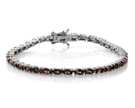 Platinum over Sterling Silver "Pleochroic" Andalusite Tennis Bracelet (7.50 in)