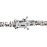 Platinum over Sterling Silver "Pleochroic" Andalusite Tennis Bracelet (7.50 in)