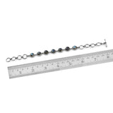 Stainless Steel Link Malagasy Labradorite Toggle Bracelet (6.50 - 7.50 in)