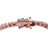 14K Rose Gold over Sterling Silver Red Diamond Tennis Bracelet (8.00 in)