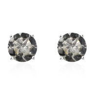 Sterling Silver Brazilian Green Amethyst Prasiolite Stud Earrings