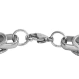 Men's Stainless Steel Tube Borobudur Link Bracelet ( 8.50 inches )