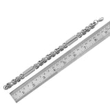 Men's Stainless Steel Tube Borobudur Link Bracelet ( 8.50 inches )