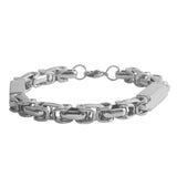 Men's Stainless Steel Tube Borobudur Link Bracelet ( 8.50 inches )