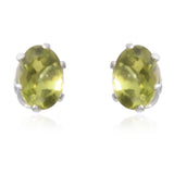 Set of 2 Sterling Silver PERIDOT & Sky BLUE TOPAZ Earrings