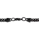 Men's ION Plated Black Stainless Steel Franco Chain (24 in) Unisex