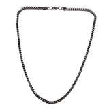 Men's ION Plated Black Stainless Steel Franco Chain (24 in) Unisex