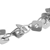 Platinum over Sterling Silver Reflextive Square Cable Bracelet (8.00 in)