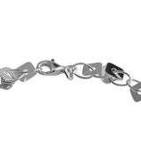 Platinum over Sterling Silver Reflextive Square Cable Bracelet (8.00 in)