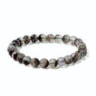 Stretchable Phantom Quartz Bead Bracelet 78.00 cts