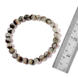 Stretchable Phantom Quartz Bead Bracelet 78.00 cts