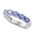 Plat. SS. RUBY, TANZANITE, EMERALD & Black SPINEL Interchangeable 5 Stone Ring Set