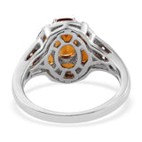 Sterling Silver MADEIRA CITRINE Ring with 14K Yellow Gold Accents (Size 7 Only)