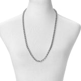 Stainless Steel ROLO Link Necklace (30") and Bracelet (8.50") Set Unisex