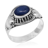 Sterling Silver Himalayan Tibetan Kyanite Ring (Hand Made in Bali)