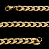 ION Yellow Gold Stainless Steel Enlarged CURB & ROPE Chain SET (24 in) Unisex