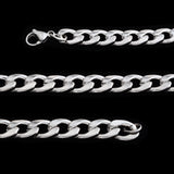 Set of 2 Stainless Steel Enlarged CURB & ROPE Chain 24" Unisex