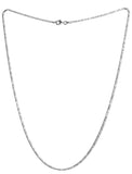 Italian Sterling Silver Rock SPARKLE Chain Necklace 20 in. (3.9 gms)