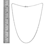 Italian Sterling Silver Rock SPARKLE Chain Necklace 20 in. (3.9 gms)