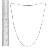 Italian Sterling Silver Rock SPARKLE Chain Necklace (20 in) (6.6 gms)