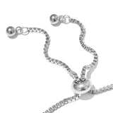 Sterling Silver White TOPAZ Halo Adjustable Sliding Bolo Bracelet (3.59 cts.)