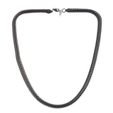 ION Plated Black Stainless Steel Foxtail Necklace 24" and Bracelet 8" Set